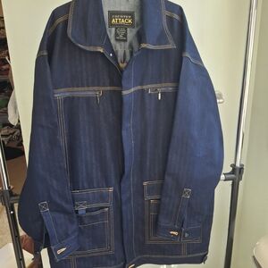 Men's Military-Style Field Jacket in Deep Blue